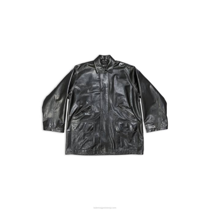 moška parka Balenciaga Črna N4DP1072