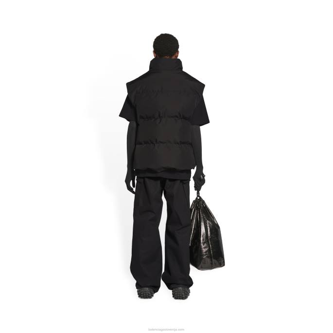 moške gugalnice puffer gilet Balenciaga Črna N4DP1103