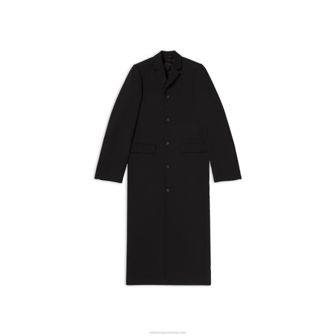 moški oprijet plašč Balenciaga Črna N4DP1113