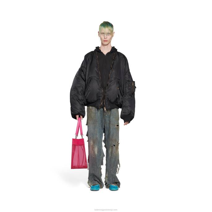 moški paris vsi v bombniku Balenciaga Črna N4DP1030