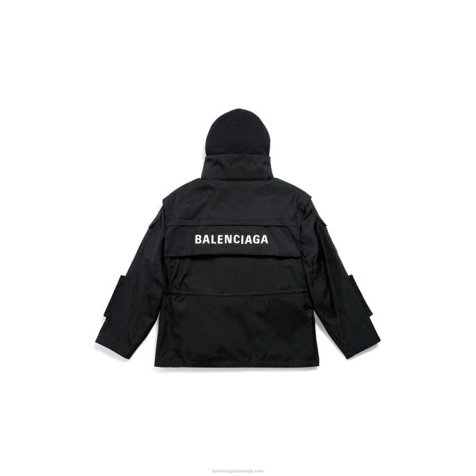 moški pariz vsi v parkah Balenciaga Črna N4DP1026