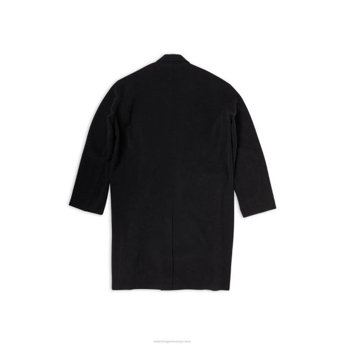 moški plašč z neobdelanimi robovi Balenciaga antracit N4DP1108