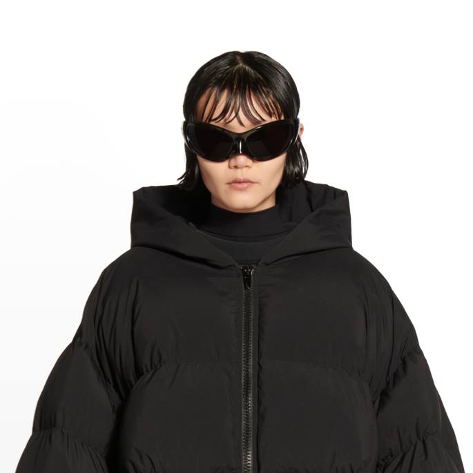 moški športni b puhavec s kapuco Balenciaga Črna N4DP1102