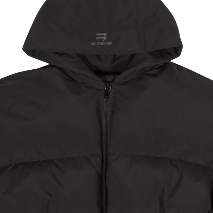 moški športni b puhavec s kapuco Balenciaga Črna N4DP1102