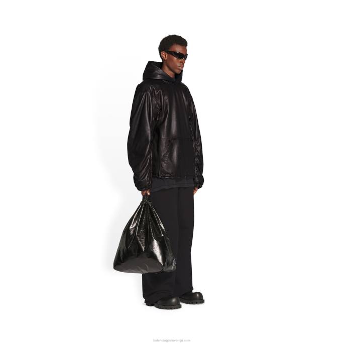 moški pulover s kapuco oversized Balenciaga Črna N4DP1117