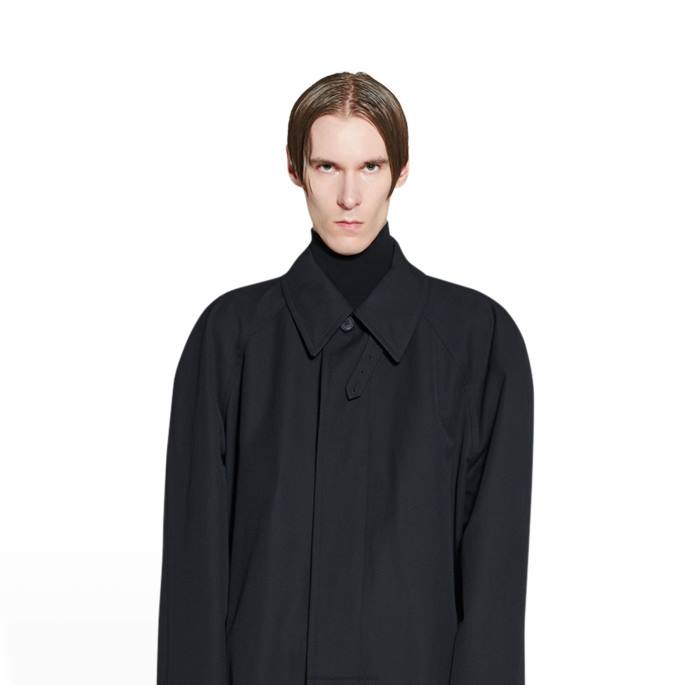 moški raglan plašč Balenciaga Črna N4DP1070