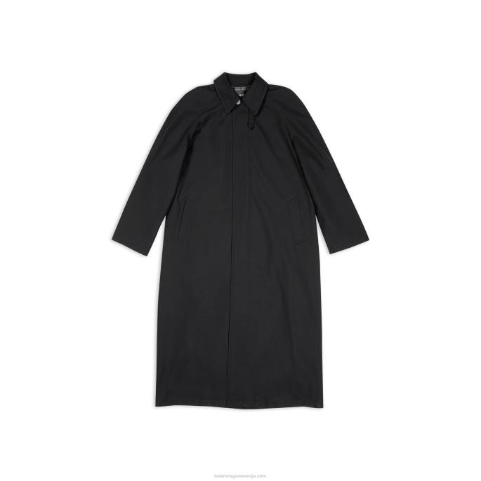 moški raglan plašč Balenciaga Črna N4DP1070