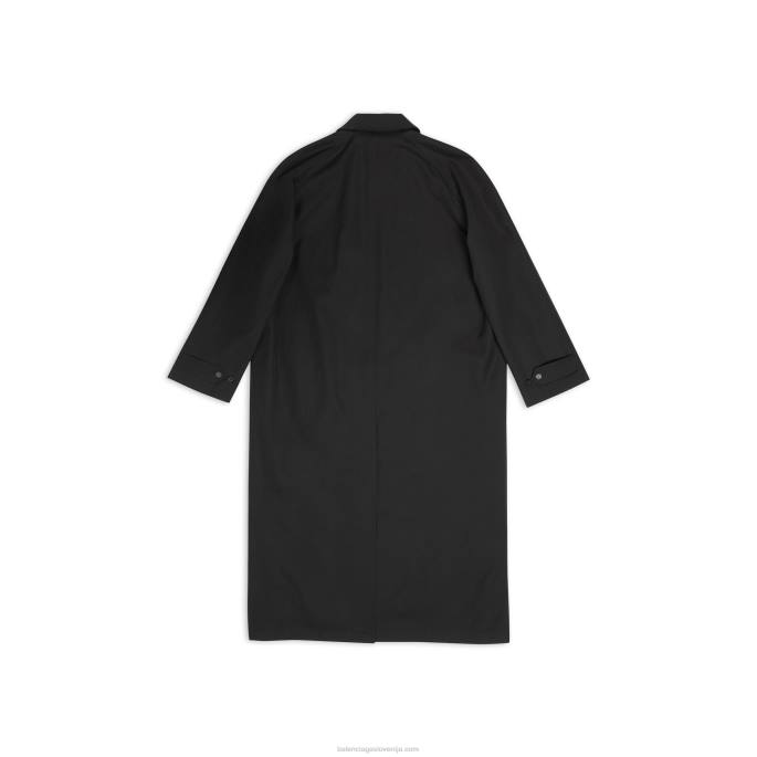 moški raglan plašč Balenciaga Črna N4DP1070