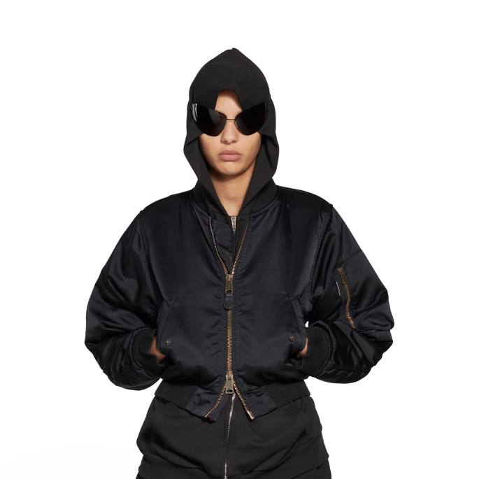 moški skrčeni bombnik Balenciaga lila N4DP28