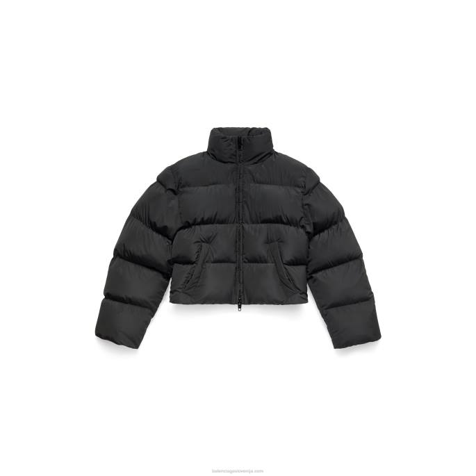 moški skrčeni pufer Balenciaga Črna N4DP87