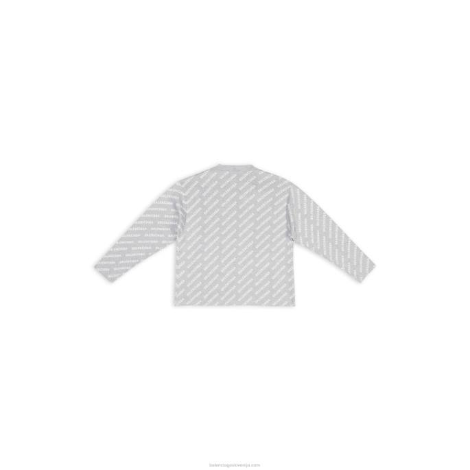 moška mini jopica z logotipom Balenciaga siva N4DP952