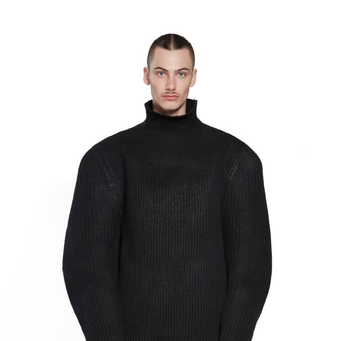 moški kolesarski pulover Balenciaga Črna N4DP1031