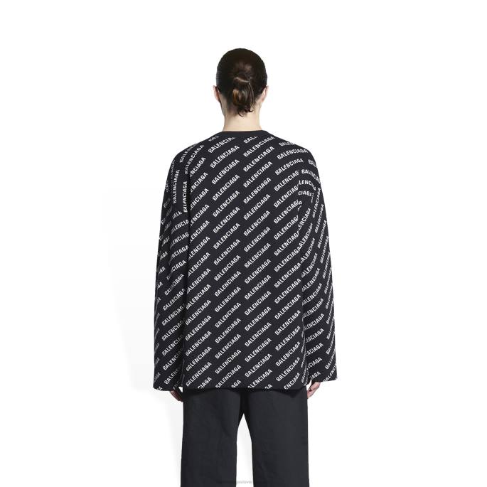 moški mini pulover z logotipom Balenciaga Črna N4DP949