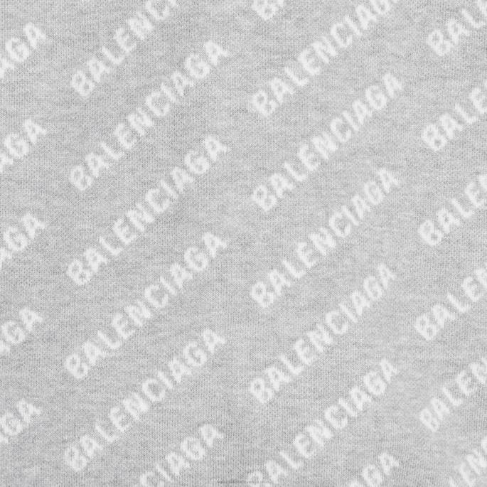 moški mini pulover z logotipom Balenciaga siva N4DP950