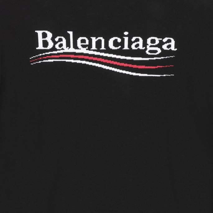 moški pulover za politično kampanjo Balenciaga Črna N4DP1135