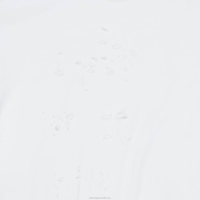 moške kape uničen pulover s kapuco Balenciaga bela N4DP964