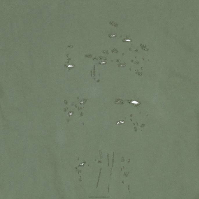 moške kape uničen pulover s kapuco Balenciaga zelena N4DP960