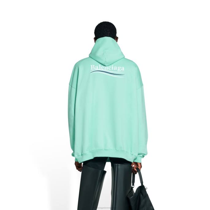moški pulover s kapuco za politično kampanjo velikega kroja Balenciaga kovnica N4DP1007