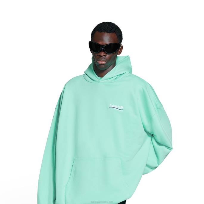 moški pulover s kapuco za politično kampanjo velikega kroja Balenciaga kovnica N4DP1007