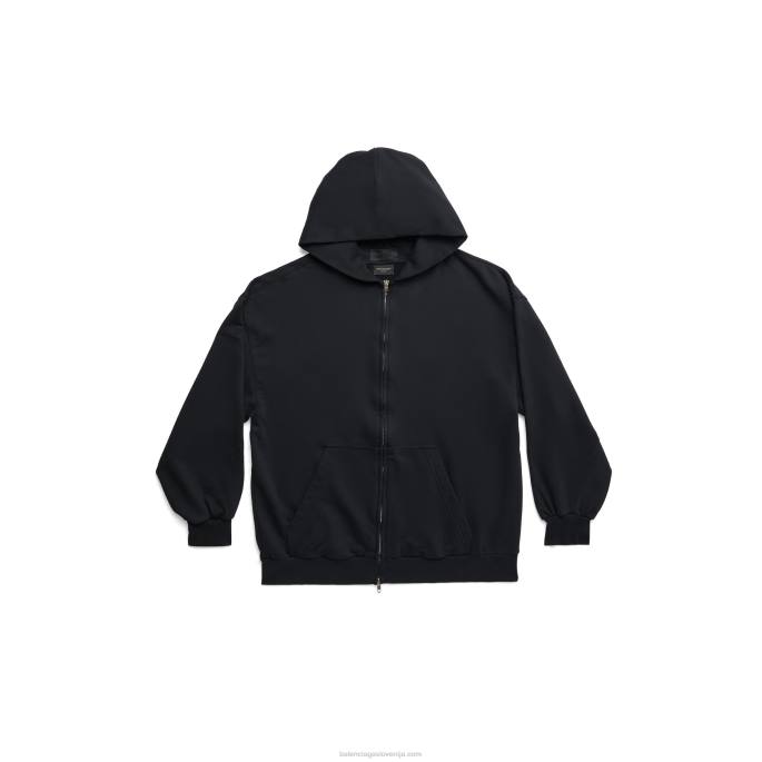 moški pulover z zadrgo in kapuco z zadrgo, majhen kroj Balenciaga zlato N4DP30