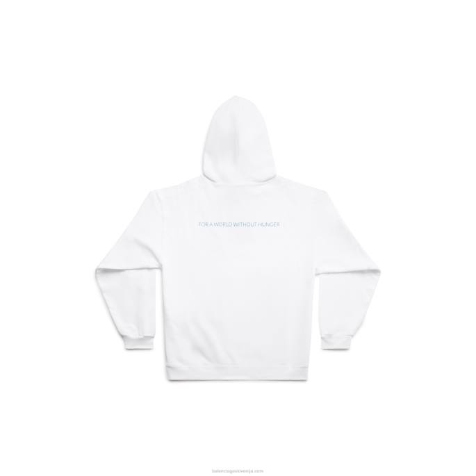 moški wfp pulover s kapuco srednjega kroja Balenciaga bela N4DP993