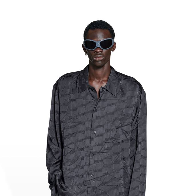 moška bb monogram minimalna srajca Balenciaga Črna N4DP988