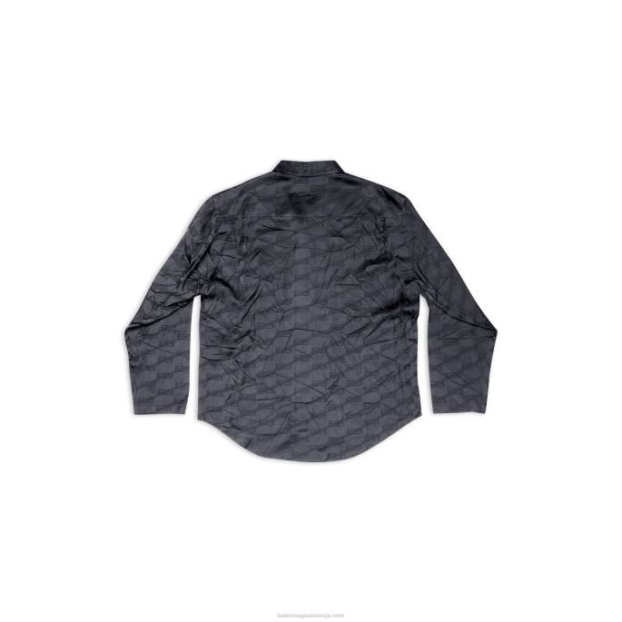 moška bb monogram minimalna srajca Balenciaga Črna N4DP988