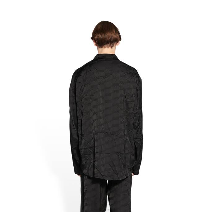 moška bb monogram minimalna srajca Balenciaga Črna N4DP989