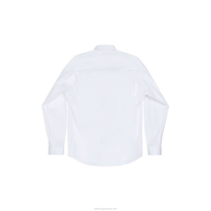 moška kokon srajca Balenciaga bela N4DP1049