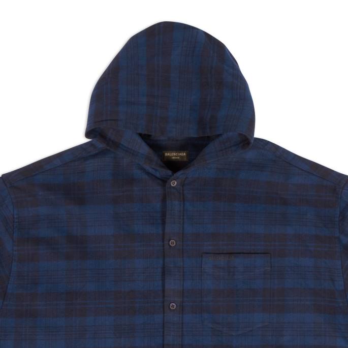 moška majica s kapuco Balenciaga modra N4DP1115