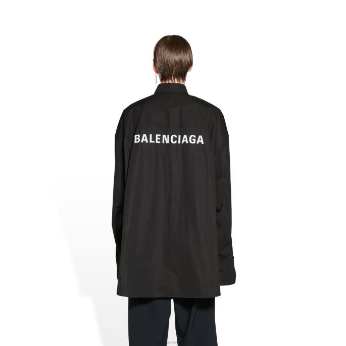 moška srajca oversized Balenciaga Črna N4DP1073
