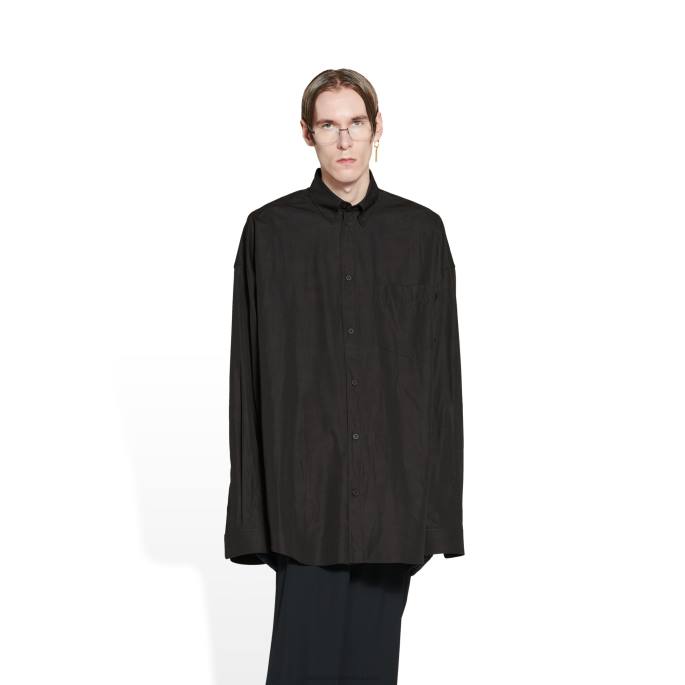 moška srajca oversized Balenciaga Črna N4DP1073