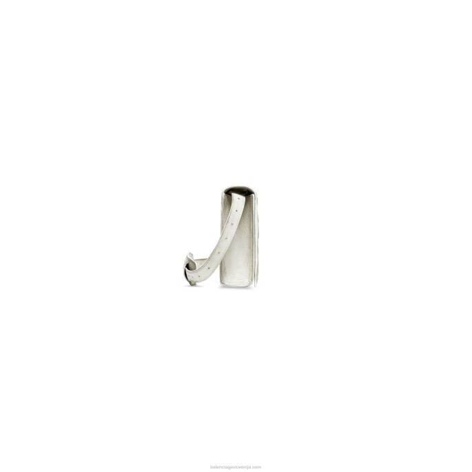 moška avtomobilska torba s preklopom in trakom z umazanim učinkom Balenciaga bela N4DP1301