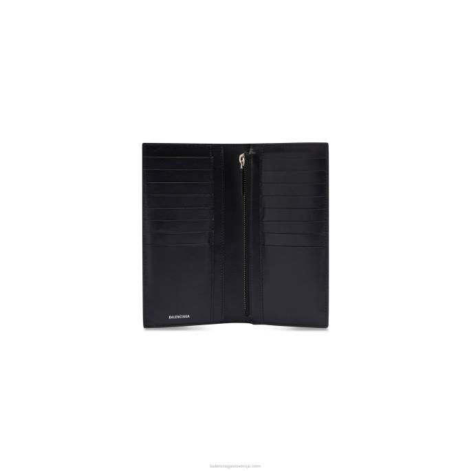 moška gotovinska navpična dolga denarnica Balenciaga Črna N4DP1413
