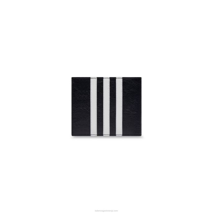moška kvadratna zložena denarnica adidas Balenciaga Črna N4DP1382