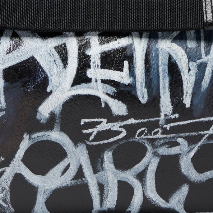 moški raziskovalec beltpack grafiti Balenciaga Črna N4DP1304
