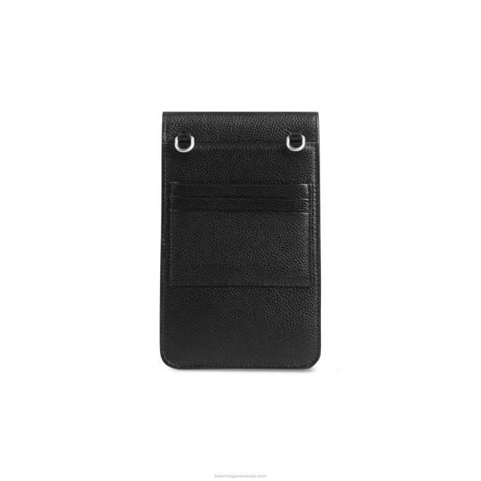 telefon za gotovino in nosilec kartice Balenciaga črnobela N4DP1468