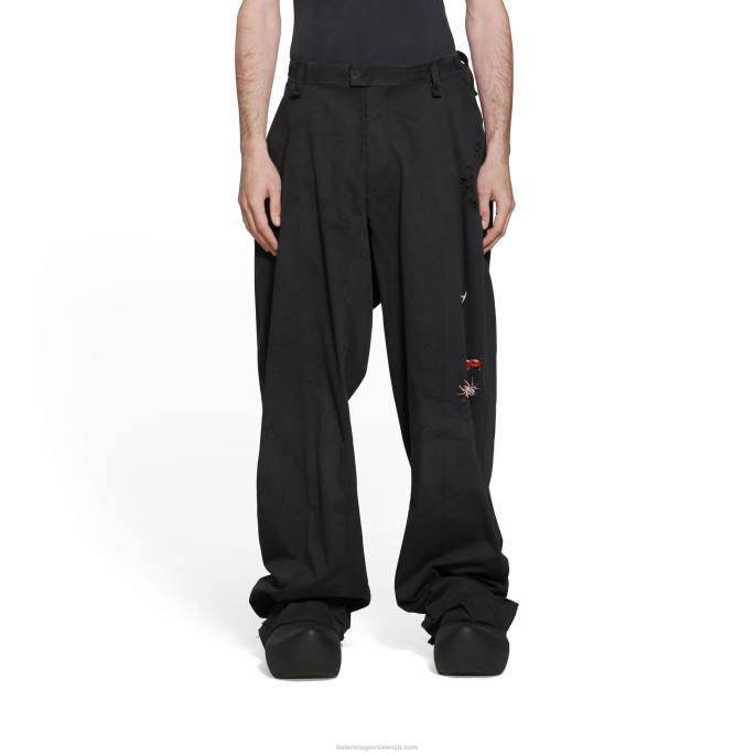goth krojene hlače Balenciaga Črna N4DP1047