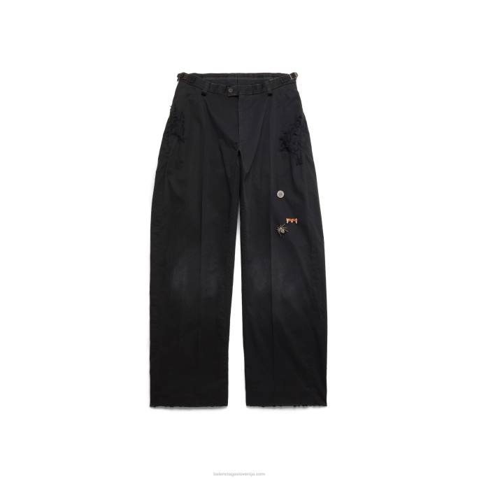 goth krojene hlače Balenciaga Črna N4DP1047
