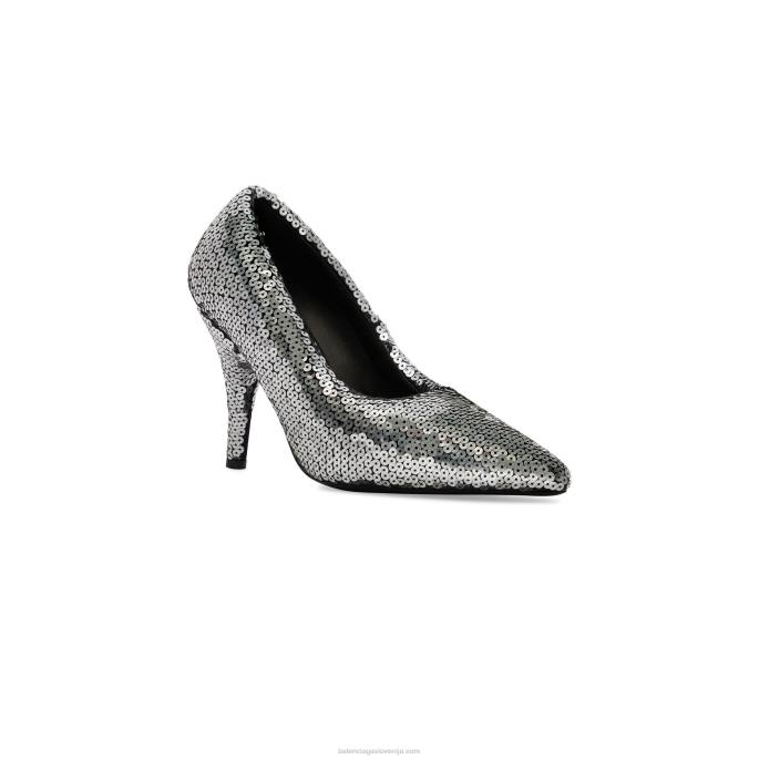 ženska xl črpalka 110 mm Balenciaga srebro N4DP268