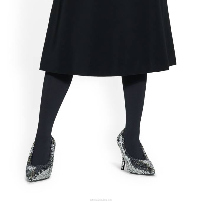 ženska xl črpalka 110 mm Balenciaga srebro N4DP268