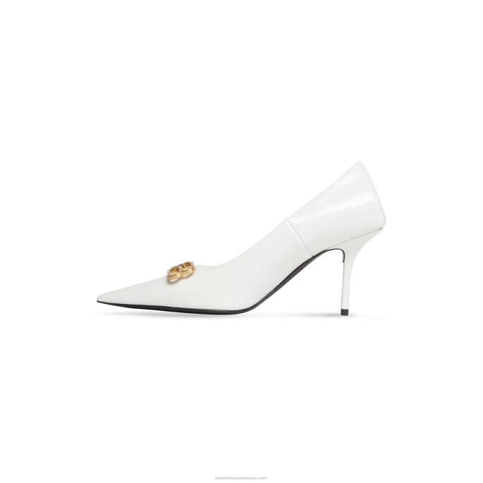 ženski kvadratni nož bb 80 mm črpalka Balenciaga bela N4DP193