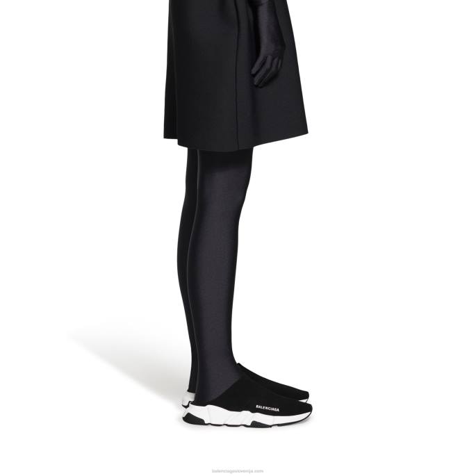 ženska hitrostna reciklirana pletena mula Balenciaga Črna N4DP116