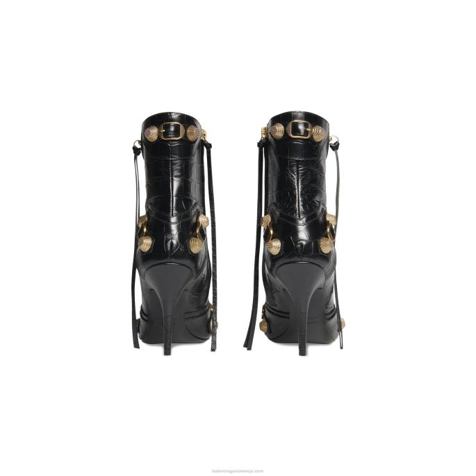 ženski čevelj cagole 90 mm z reliefom krokodila Balenciaga Črna N4DP216