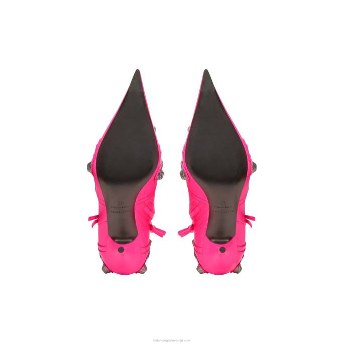 ženski škorenj cagole 90 mm Balenciaga fluo roza N4DP128