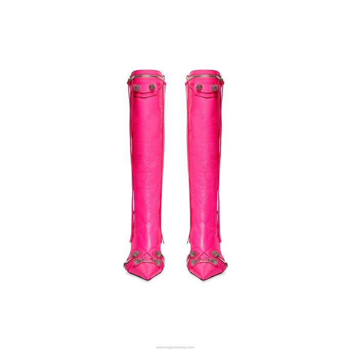 ženski škorenj cagole 90mm Balenciaga fluo roza N4DP124