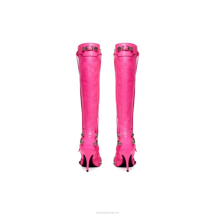 ženski škorenj cagole 90mm Balenciaga fluo roza N4DP124