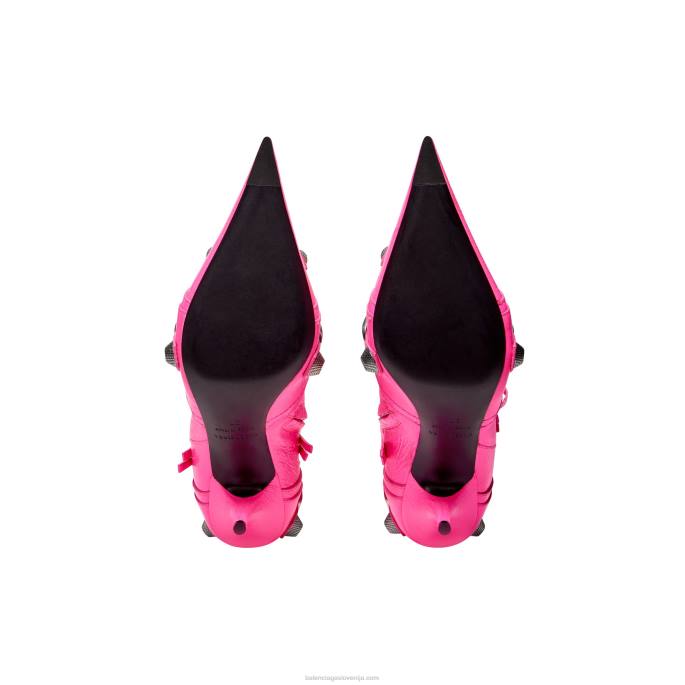 ženski škorenj cagole 90mm Balenciaga fluo roza N4DP124