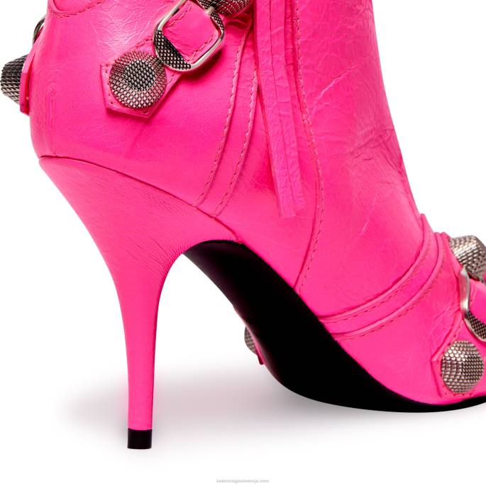 ženski škorenj cagole 90mm Balenciaga fluo roza N4DP124