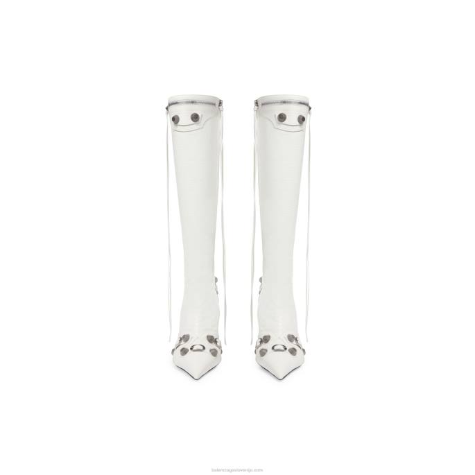 ženski škorenj cagole 90mm Balenciaga optika bela N4DP127